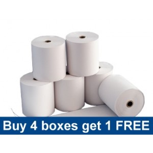 57 x 30mm Thermal Rolls Special Offer - buy 4 boxes get one free