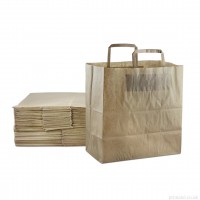 Kraft Bags Brown (Large) 29cmx27cmx16cm Pack of 50 Bags